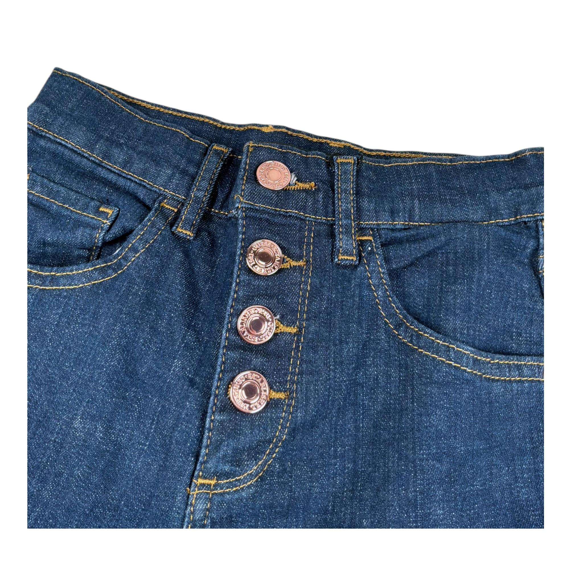 Guess Jeans Tinta Unita con Bottoni per Bambina J3YA04D52Z0 BLU GUESS 