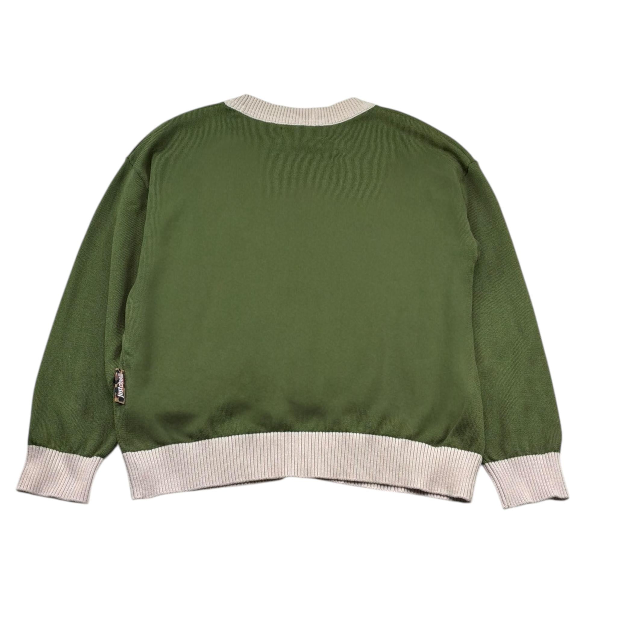 Just Cavalli Cardigan Bicolore con Stampa per Bambino JBP26144CD VERDE JUST CAVALLI 