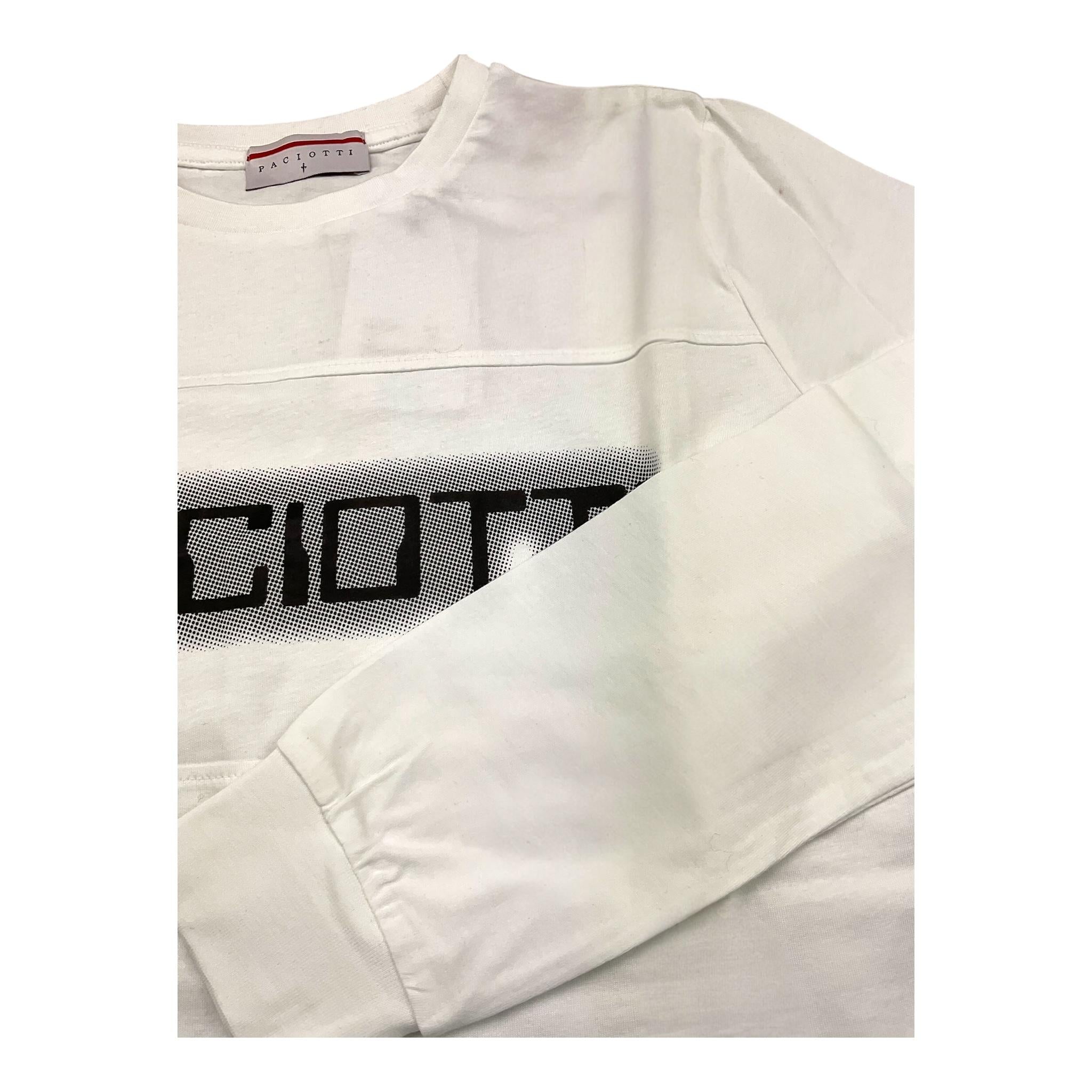 CESARE PACIOTTI shirt girocollo tinta unita con logo Bianco per Bambino TSP5301JX BIANCO CESARE PACIOTTI 