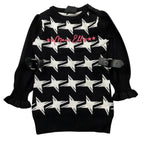 MARC ELLIS abito tinta unita mezza manica con stampa Nero per Neonata JMNDR15560 NERO MARC ELLIS 