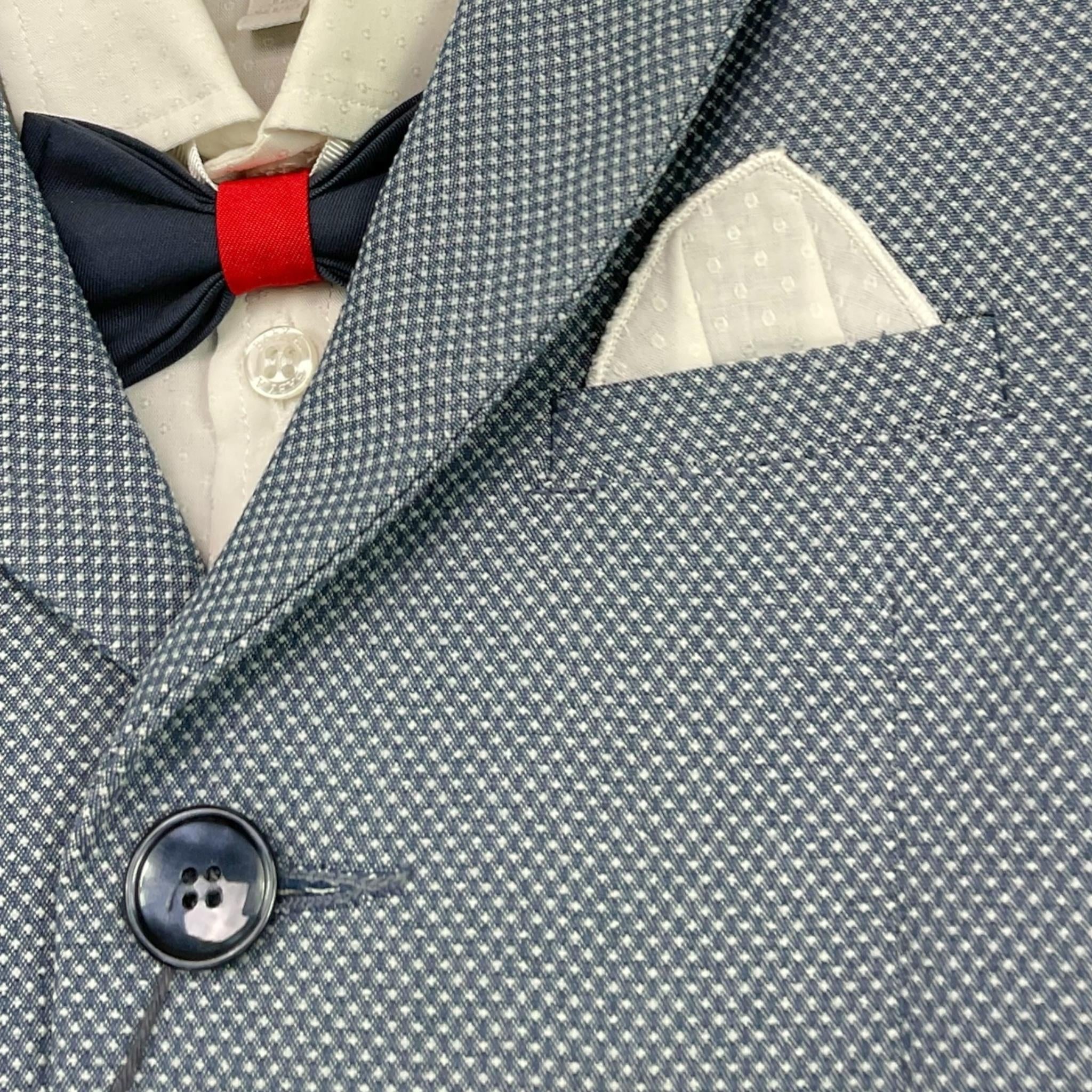 Baby A. Completo 2 Pezzi Pantalone-Giacca-Camicia-Papillions per Neonato C1214 BLU BABY A. 