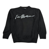 I'M Brian Maglia Girocollo Tinta Unita con Stampa per Bambino MA2622J NERO I'M BRIAN 