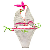 Saint Barth Costume 2 Pezzi Triangolo-Mutandina Tinta Unita per Bambina WAVE BIANCO SAINT BARTH 