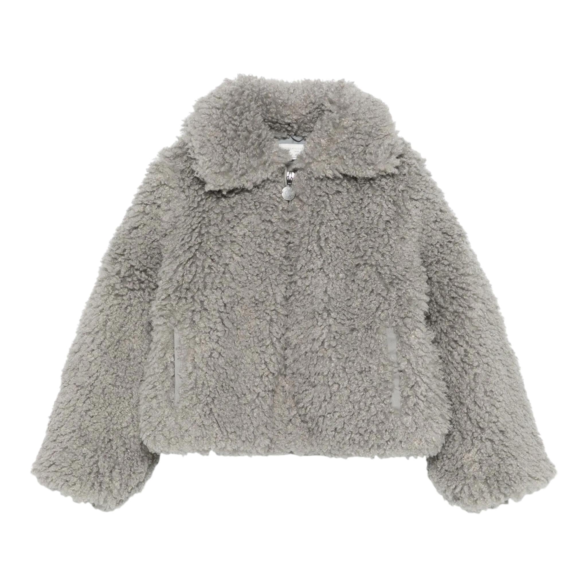 STELLA McCARTNEY pelliccia tinta unita con zip Grigio per Bambina TV2A87 GRIGIO STELLA McCARTNEY 