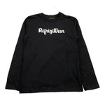 REFRIGIWEAR shirt girocollo tinta unita con stampa Nero per Bambino RW782X NERO REFRIGIWEAR 