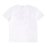 Balmain T-Shirt Girocollo Tinta Unita con Stampa per Neonato BW8641 BIANCO BALMAIN 