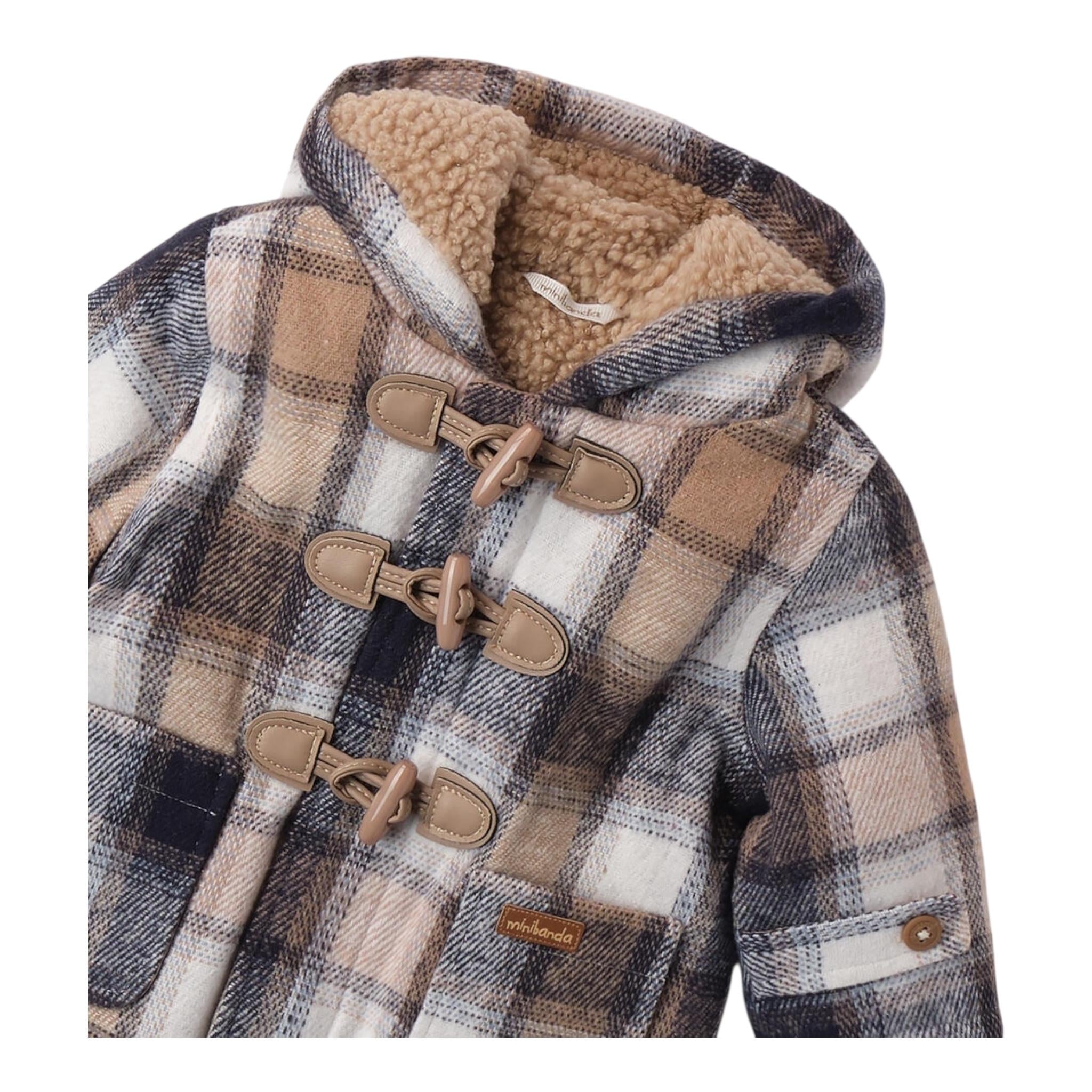 MINI BANDA cappotto stampa fantasia con cappuccio Beige per Neonato 3A629 BEIGE MINI BANDA 