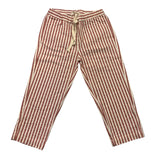 Zhoe & Tobiah Pantalone Tinta Unita Con Fantasia A Righe Bordeaux Per Neonato