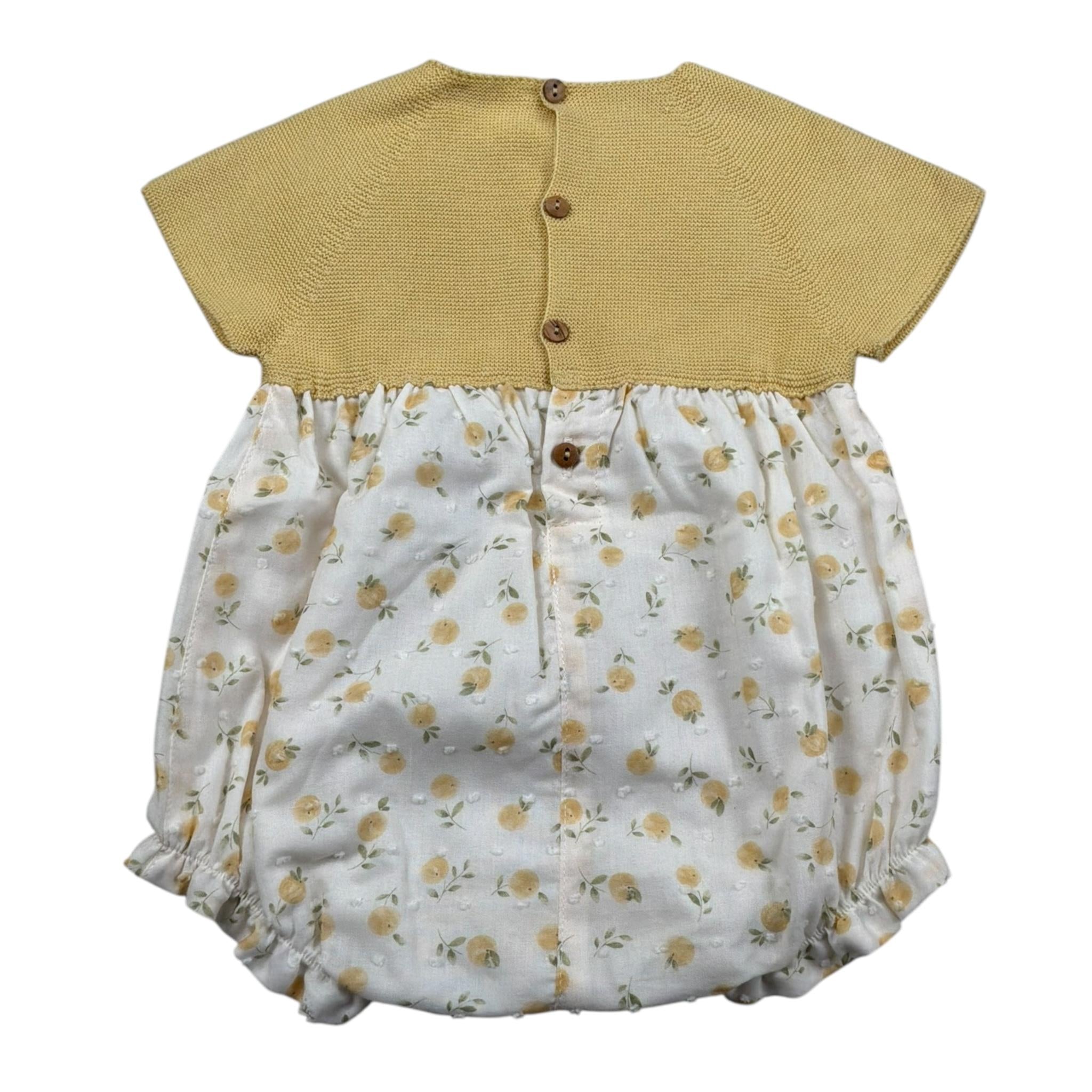 Wedoble Pagliaccetto Mezza Manica Bicolore per Neonata V2507405E BIANCO/GIALLO WEDOBLE 