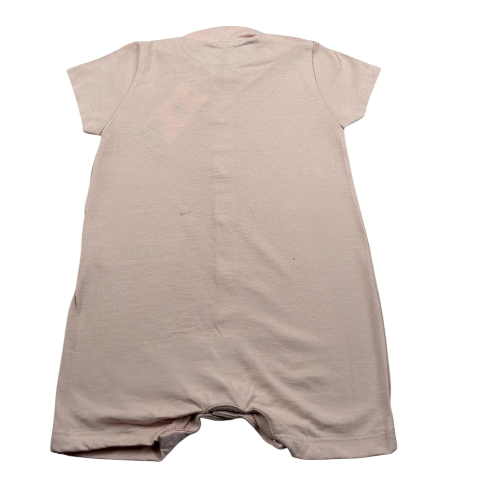 Petit Bateau Pagliaccetto Mezza Manica tinta unita Rosa per Neonata A09HR01070 ROSA PETIT BATEAU 