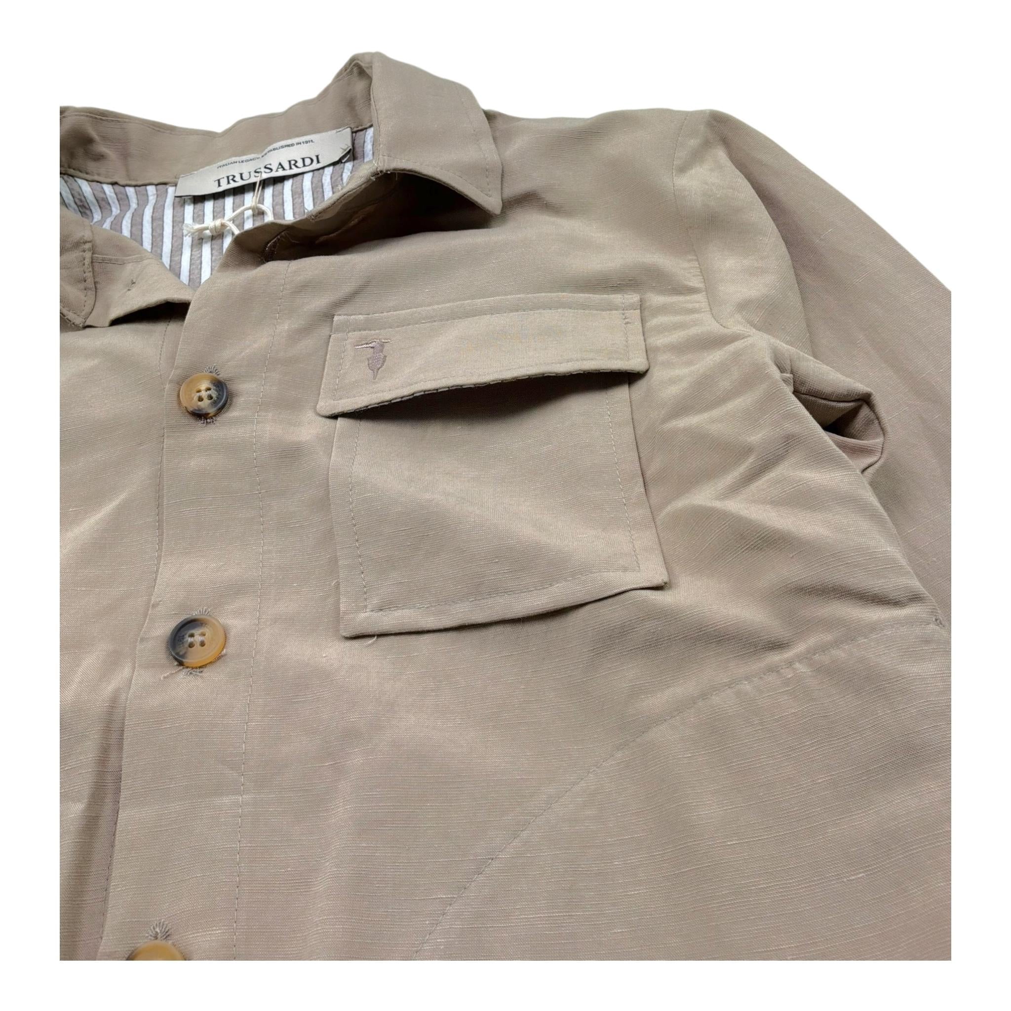 Trussardi Camicia Tinta Unita con Bottoni per Bambino TBP26122CA BEIGE TRUSSARDI 