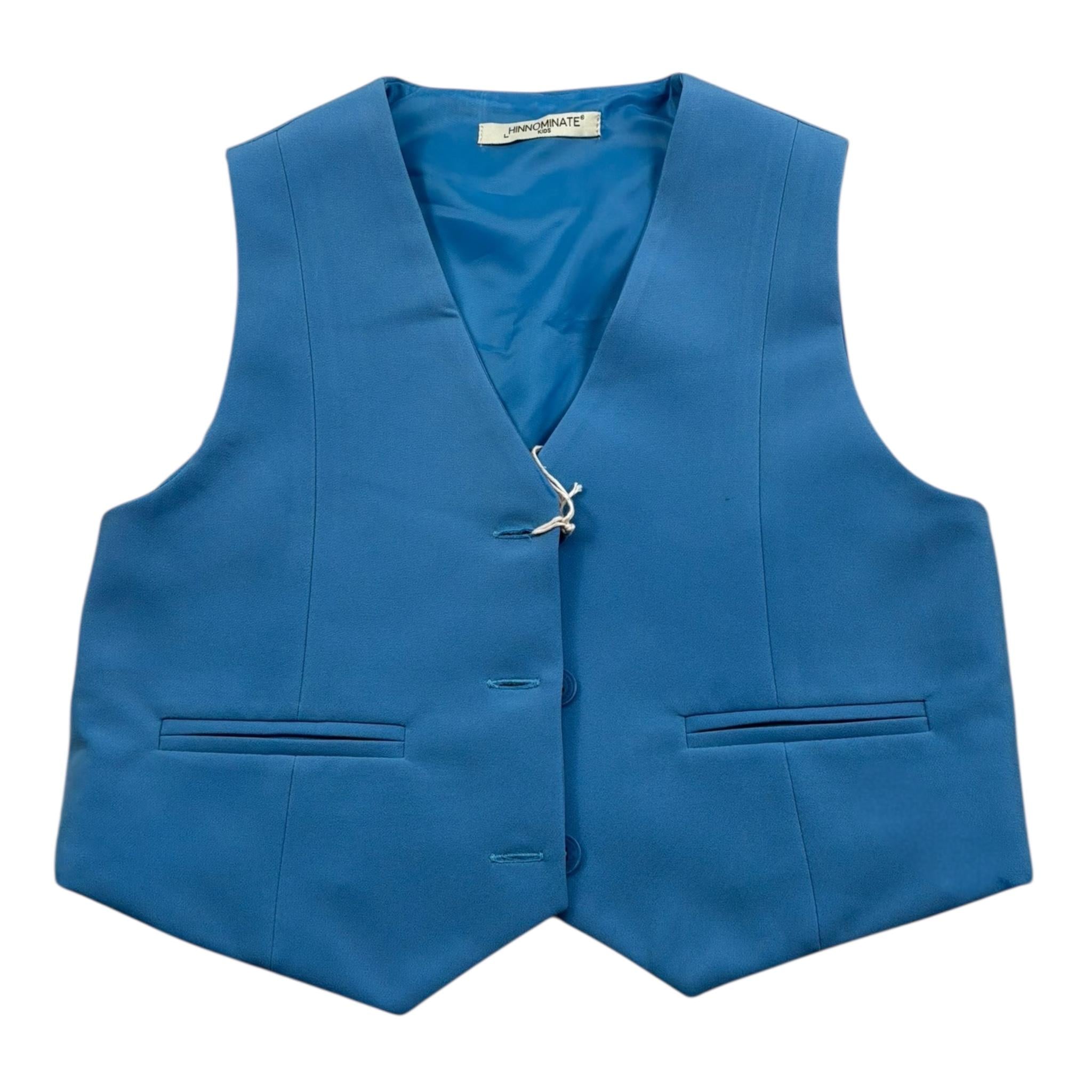 Hinnominate Gilet Tinta Unita per Bambina 3646B00223 BLU HINNOMINATE 