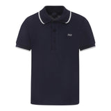 Fay Polo Tinta Unita Mezza Manica con Colletto  per Bambino FU8P81X BLU FAY 