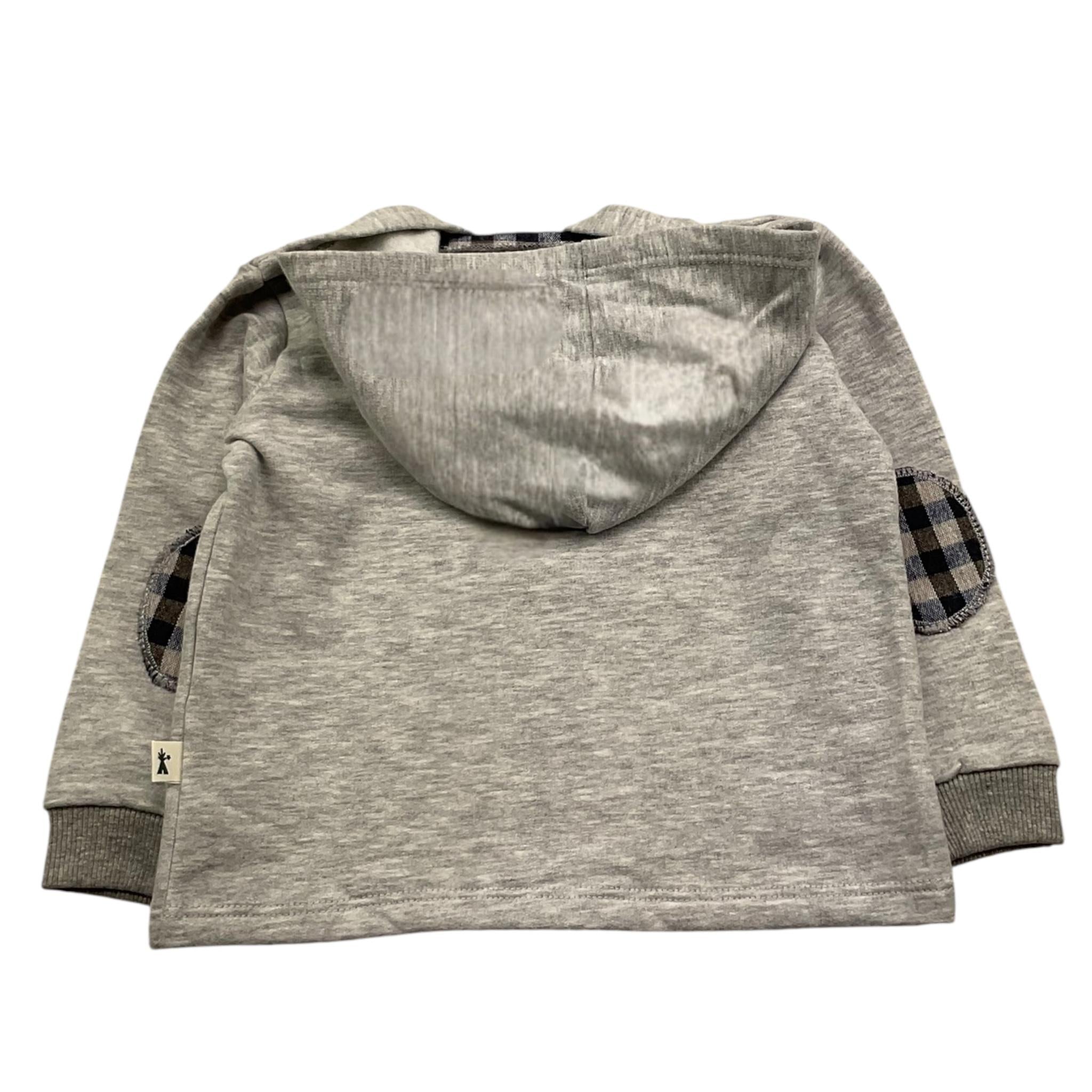 PETIT INDI felpa tinta unita con cappuccio Grigio per Bambino AW24BK7710J GRIGIO PETIT INDI 