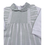 Babyvip Tutina Bicolore con Fantasia A Righe per Neonata T2859 BIANCO/VERDE BABYVIP 