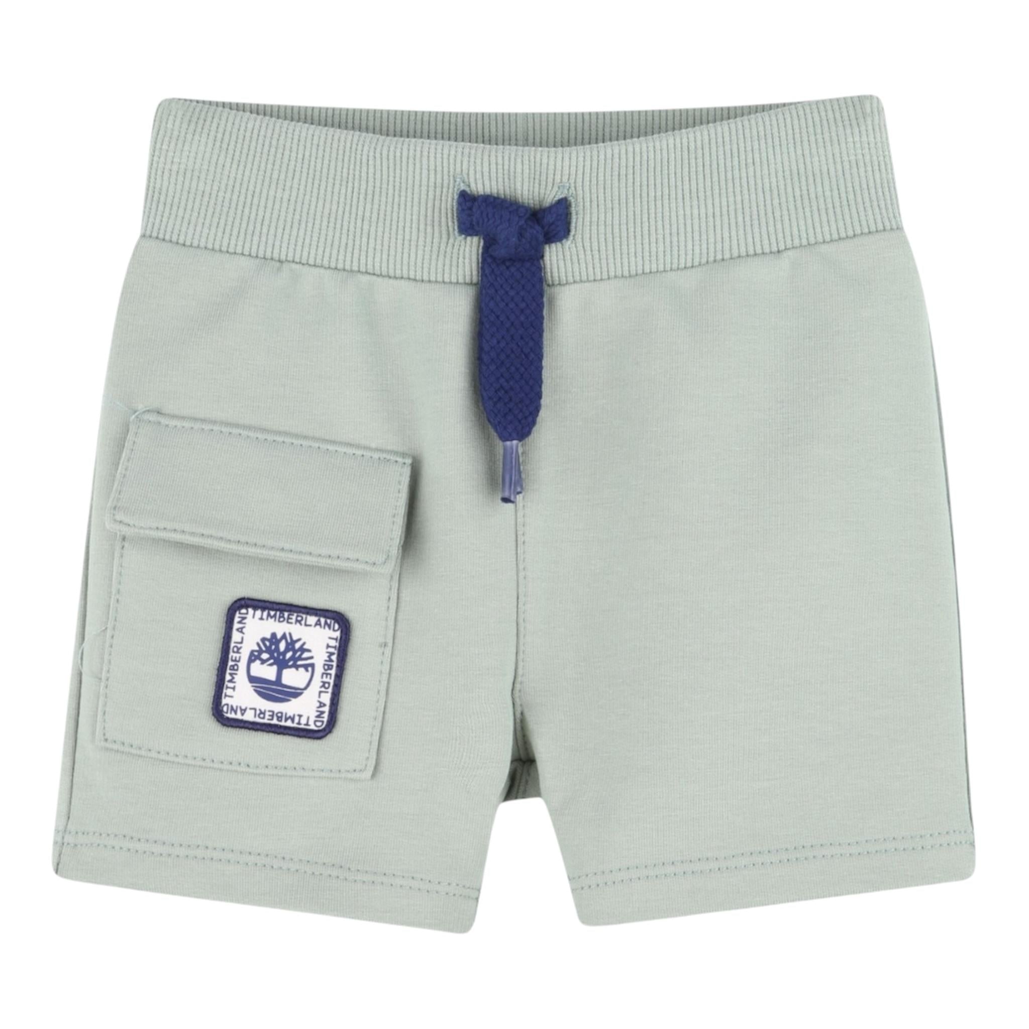 Timberland Bermuda Tinta Unita con Stampa per Neonato T60392 VERDE TIMBERLAND 