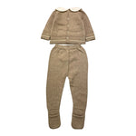 Paz Rodriguez Completo 2 Pezzi Maglia-Ghettina Tinta Unita con Colletto per Neonata 003121896 BEIGE PAZ RODRIGUEZ 