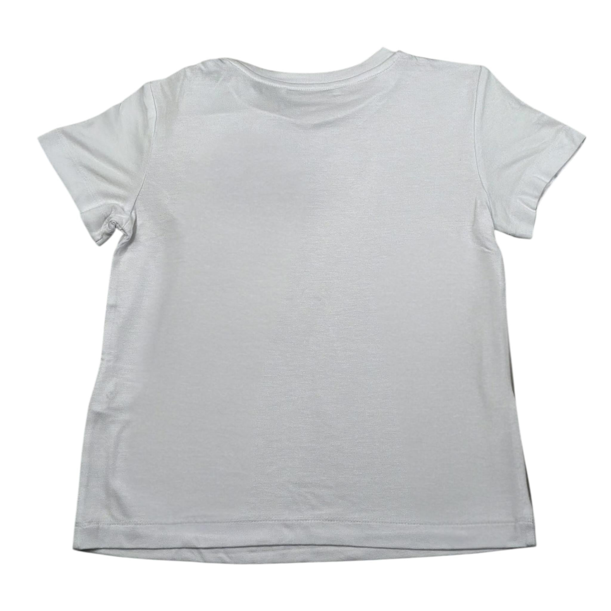 Patrizia Pepe T-Shirt Girocollo Tinta Unita con Applicazione per Bambina 7M0897 BIANCO PATRIZIA PEPE 