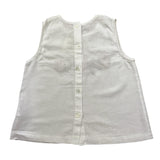 Babe & Tess Canotta Tinta Unita con Fantasia Fiori per Bambina 26518013 BIANCO BABE & TESS 