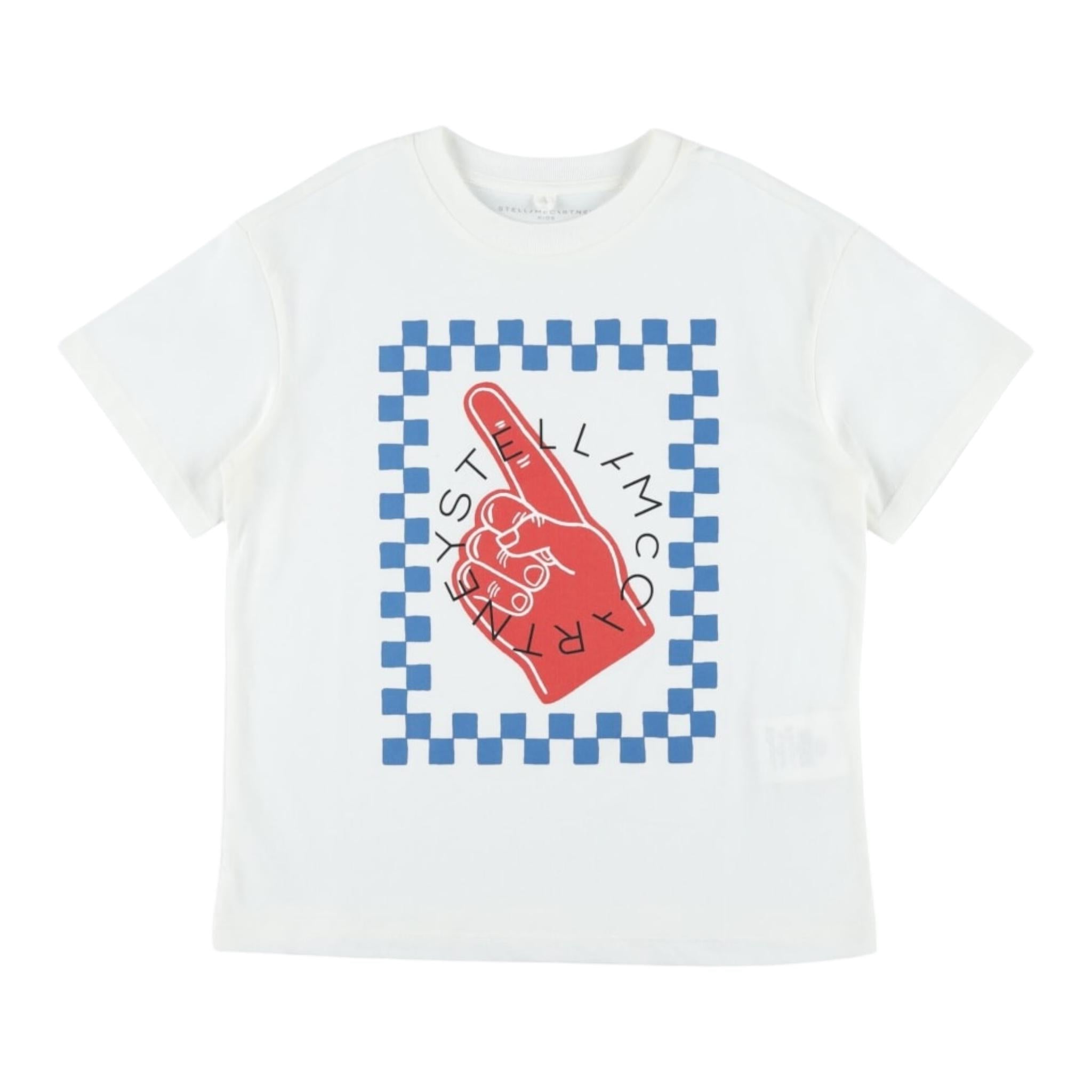 Stella Mccartney T-Shirt Girocollo Tinta Unita con Stampa per Neonato TW8R71N BIANCO STELLA McCARTNEY 