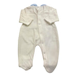 LA STUPENDERIA tutina tinta unita con stampa e colletto Bianco per Neonato TBTT53 BIANCO LA STUPENDERIA 