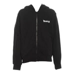 Disclaimer Felpa con Zip E Cappuccio Tinta Unita con Logo per Bambino 25EDBK58409 NERO DISCLAIMER 