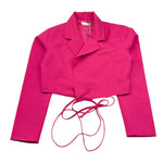 Met Giacca Modello Crop Tinta Unita per Bambina ME299 FUXIA MET 
