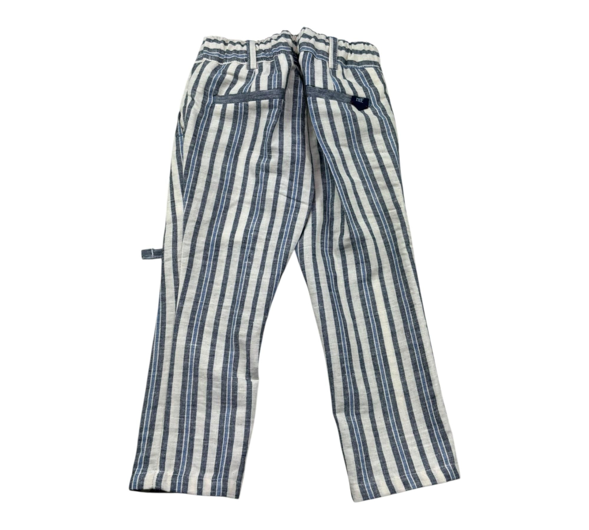 Manuel & Frank Pantalone Fantasia A Righe con Elastico In Vita per Bambino MF1410B BEIGE MANUEL & FRANK 