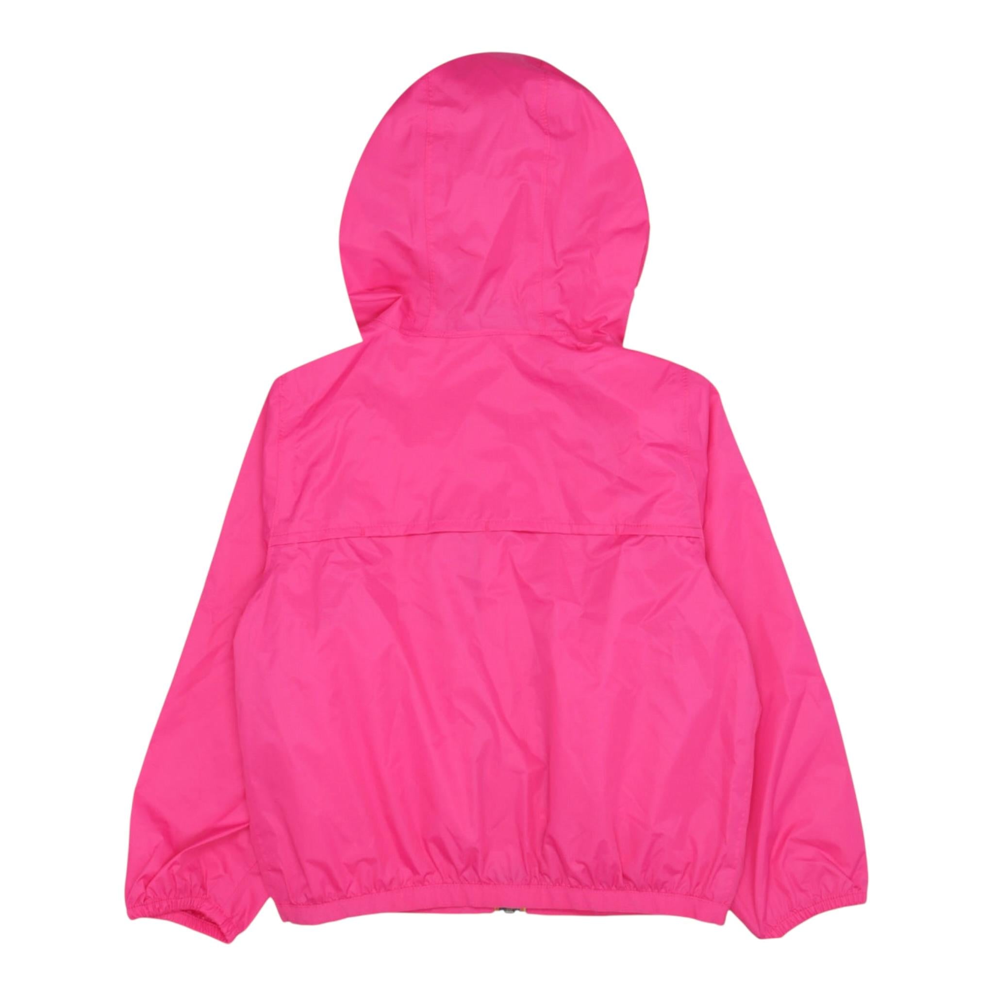 K-Way Giubbino Tinta Unita con Zip E Cappuccio per Bambina K81253W FRAGOLA K-WAY 
