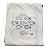 Ninnaoh Coperta Tinta Unita con Stampa per Neonato E21COP215 BIANCO NINNAOH 