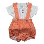 Calamaro Completo 2 Pezzi T-Shirt-Pagliaccetto per Neonato 11132 BIANCO/ARANCIONE CALAMARO 