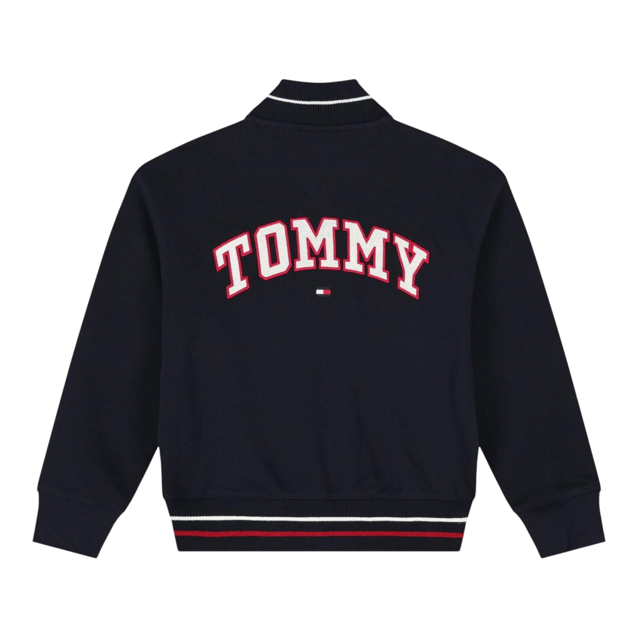 TOMMY HILFIGER felpa tinta unita con bottoni e stampa Blu per Bambino KS0KS00570 BLU TOMMY HILFIGER 