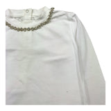 U+è BY MISS GRANT shirt tinta unita girocollo cn strass Bianco per Bambina UE1569 BIANCO U+è BY MISS GRANT 