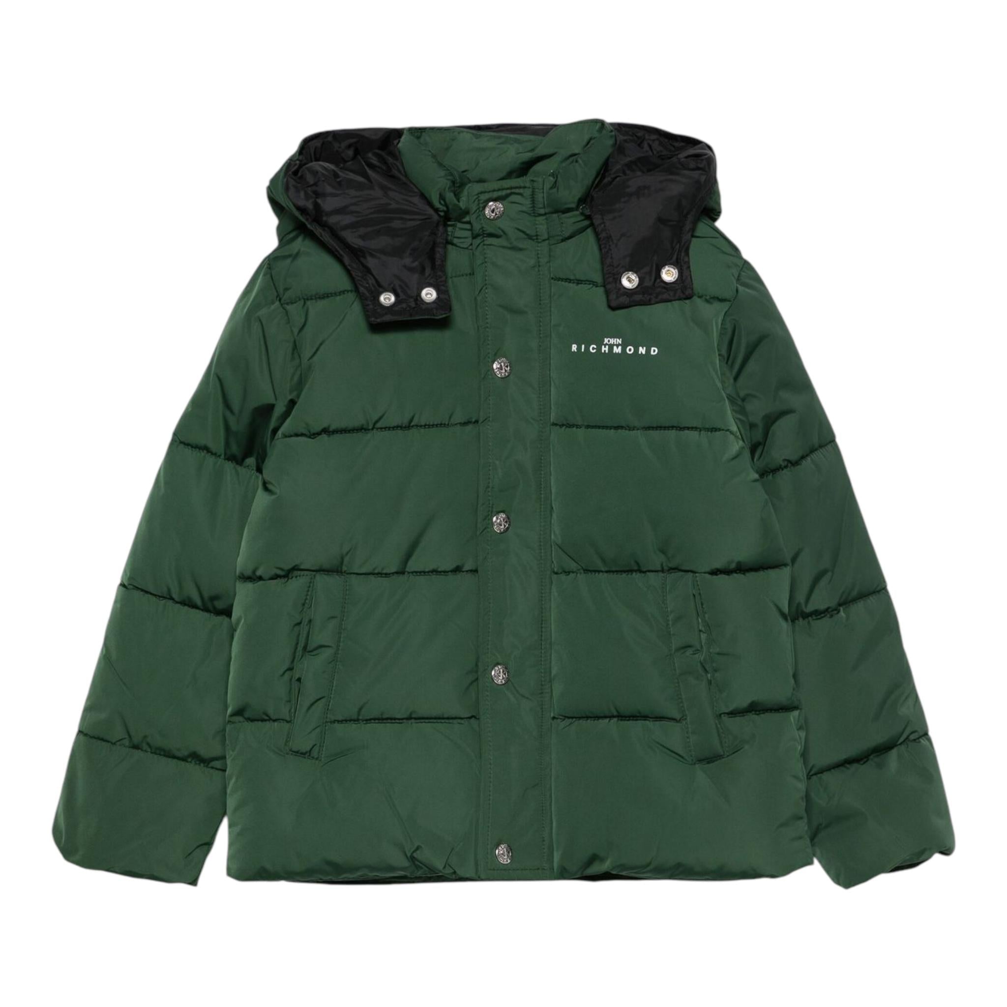 JOHN RICHMOND giubbino tinta unita con zip e cappuccio Verde per Bambino RBA24031PI VERDE JOHN RICHMOND 