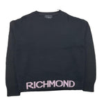 JOHN RICHMOND maglia girocollo tinta unita con logo Nero per Bambina RGA25193MA NERO JOHN RICHMOND 