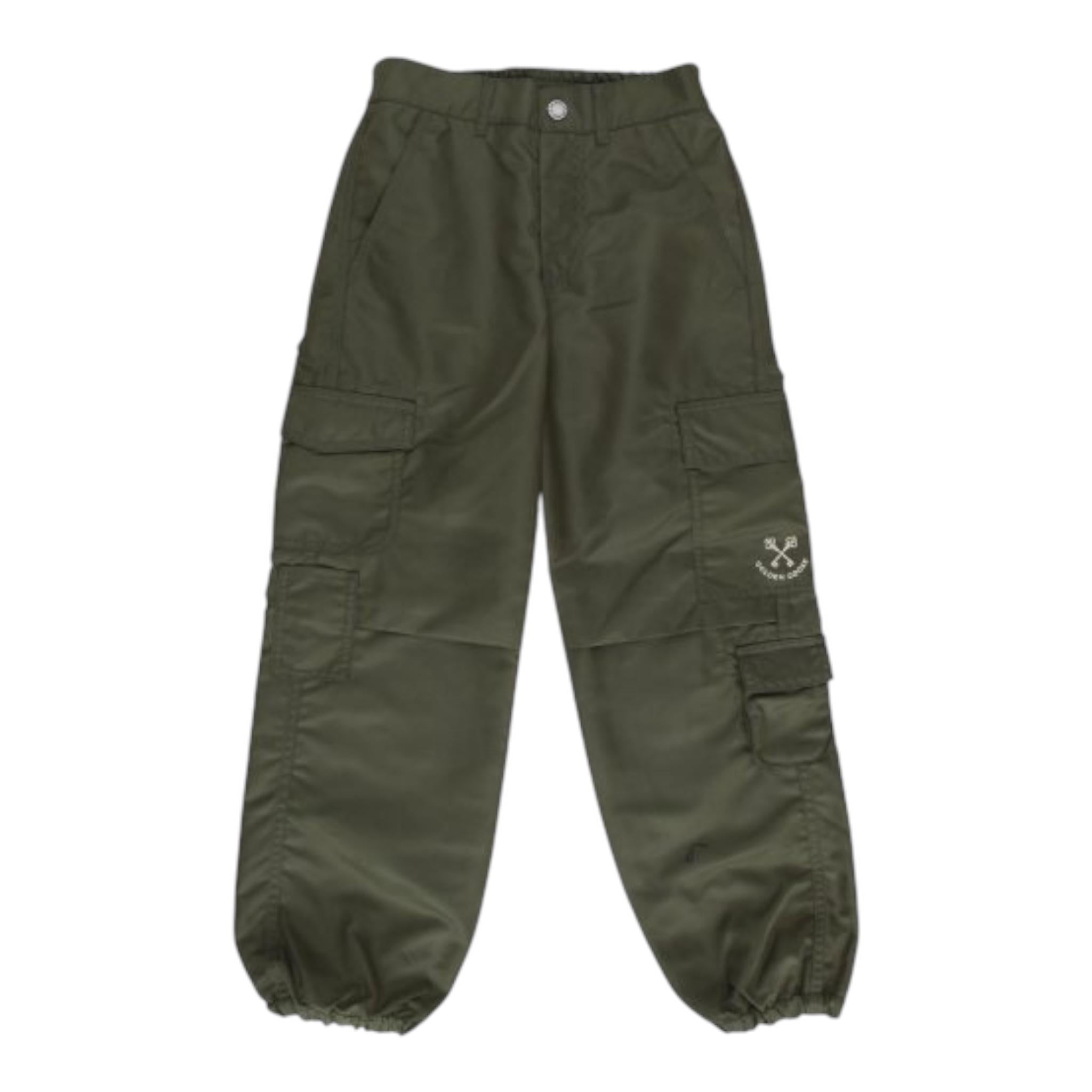 GOLDEN GOOSE pantalone tinta unita con elastico in vita Verde per Bambina GKP02049P VERDE GOLDEN GOOSE 