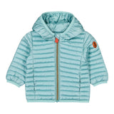Save The Duck Giubbino Tinta Unita con Zip E Cappuccio per Bambino J32197G VERDE ACQUA SAVE THE DUCK 