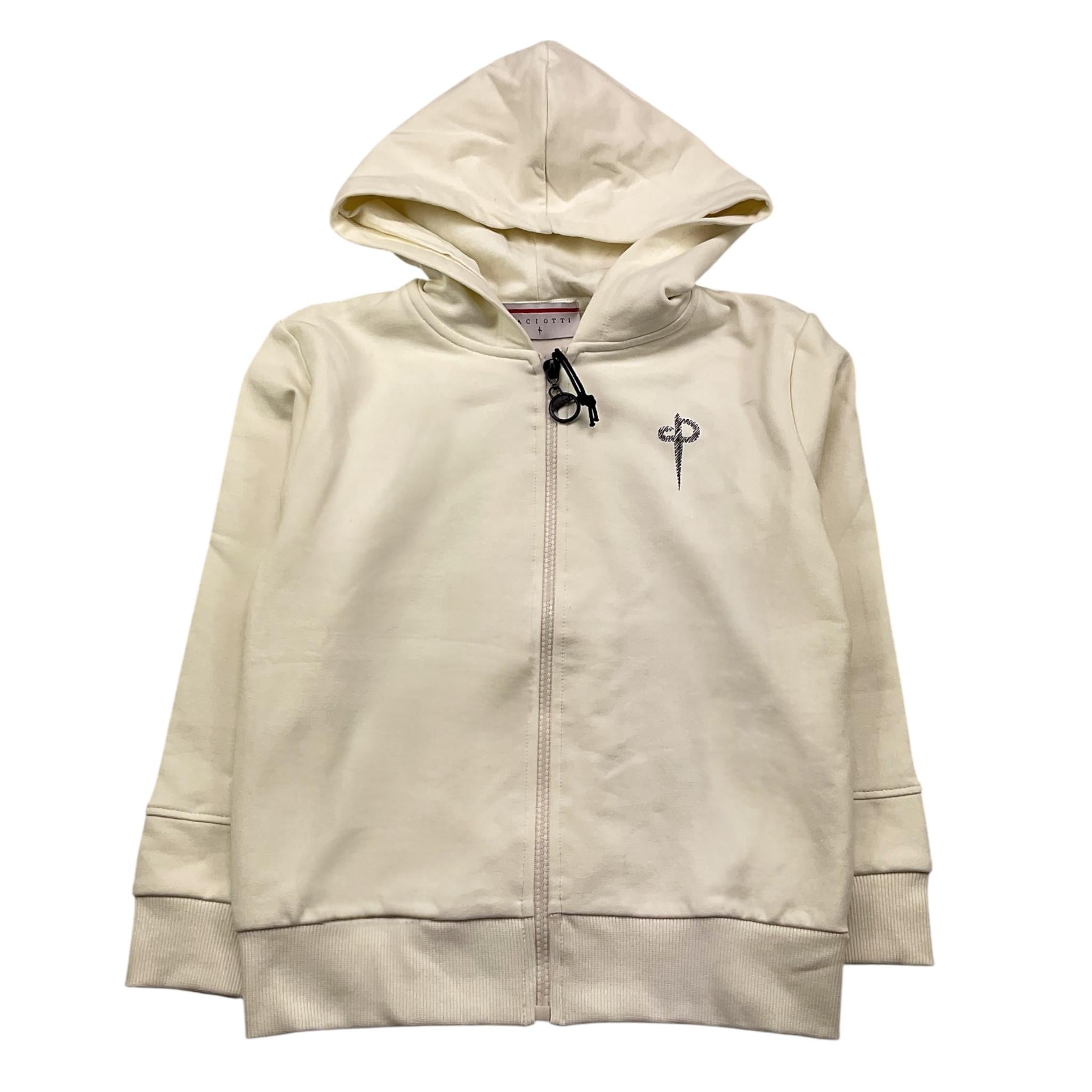 CESARE PACIOTTI felpa cn zip e cappuccio tinta unita Panna per Bambino COMP5314JJ PANNA CESARE PACIOTTI 