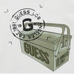 Guess T-Shirt Girocollo Tinta Unita con Stampa per Neonato N5RI27K8HM4 BIANCO GUESS 
