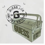 Guess T-Shirt Girocollo Tinta Unita con Stampa per Neonato N5RI27K8HM4 BIANCO GUESS 