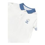 Guess Polo Tinta Unita Mezza Manica con Colletto In Contrasto per Neonato 1108 BIANCO GUESS 