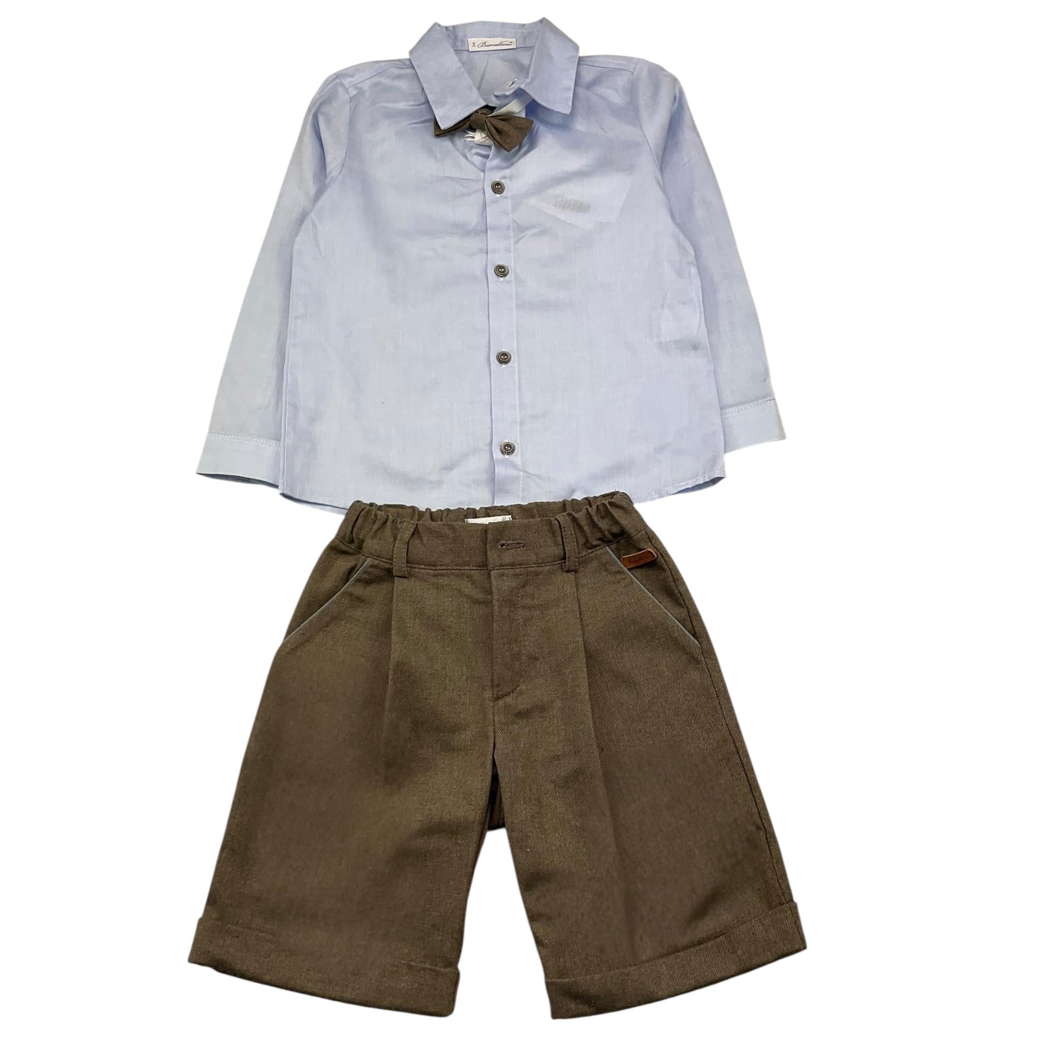 BARCELLINO completo 3 pezzi camicia-bermuda-papillon Azzurro per Bambino 105306 AZZURRO BARCELLINO 