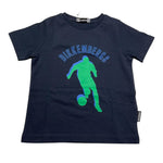 Bikkembergs T-Shirt Girocollo Tinta Unita con Logo per Neonato BK1805 BLU BiKKEMBERGS 