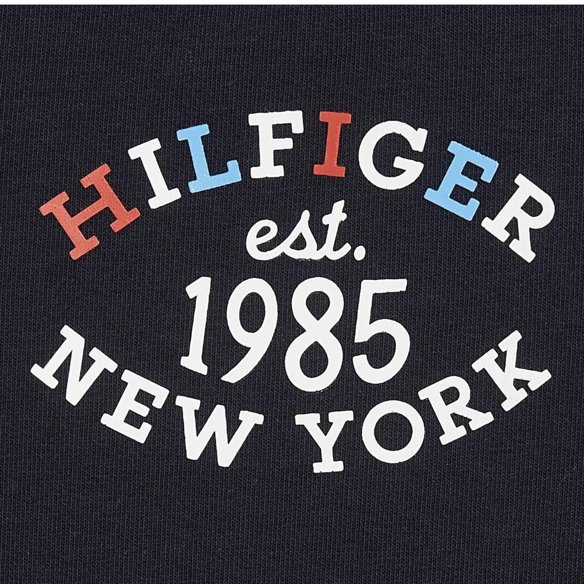 TOMMY HILFIGER completo 2pz felpa-pantalone tinta unita Blu per Neonato KN0KN01863 BLU TOMMY HILFIGER 
