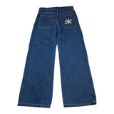 Moschino Jeans Tinta Unita Modello A Palazzo per Bambina HUP08V BLU MOSCHINO 