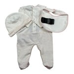 John Richmond Set Tutina-Cappello-Bavette Bicolore per Neonata RLP26001TUA BIANCO/ROSA JOHN RICHMOND 