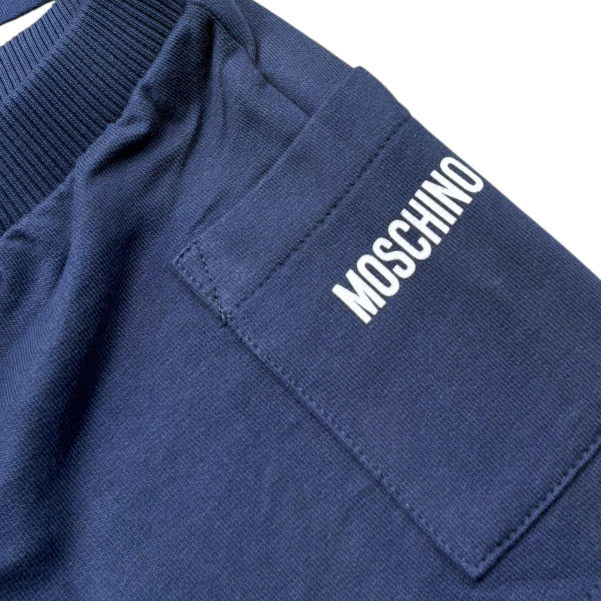 Moschino Completo 2 Pezzi T-Shirt-Bermuda Tinta Unita per Neonato MUG01U BLU MOSCHINO 