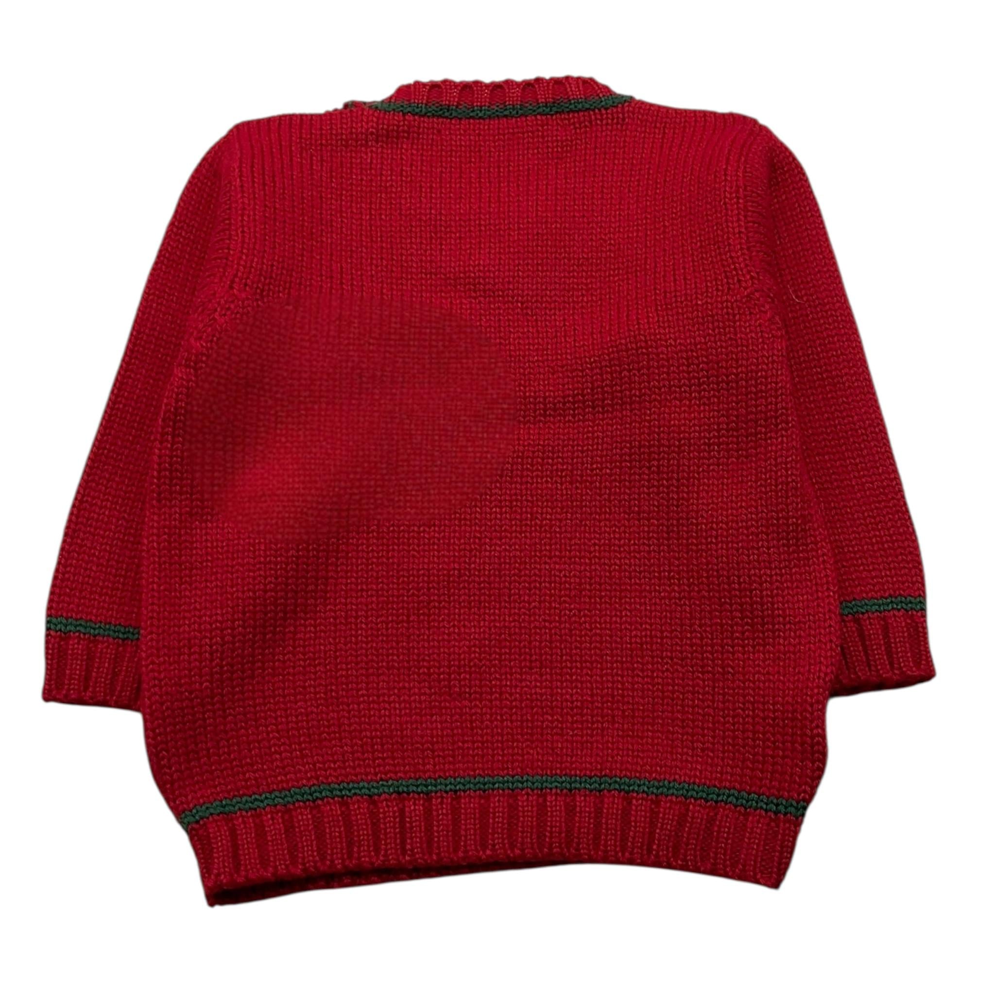 LA STUPENDERIA maglia girocollo tinta unita con ricami Rosso per Neonato WCPL61X ROSSO LA STUPENDERIA 