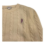 U.S. POLO ASSN maglia gircollo tinta unita Panna per Bambina US40673 PANNA U.S. POLO ASSN 