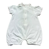 Le Bebe Pagliaccetto Mezza Manica Tinta Unita per Neonata LBG6289 BIANCO LE BEBE 